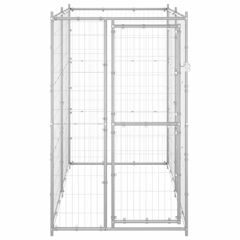 Chargez l'image dans la visionneuse de la galerie, Vidaxl hondenkennel voor buiten 110x220x180 cm gegalvaniseerd staal