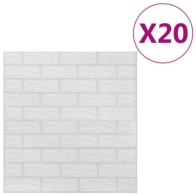 Load image into Gallery viewer, Vidaxl 3d-behang zelfklevend 20 st bakstenen wit