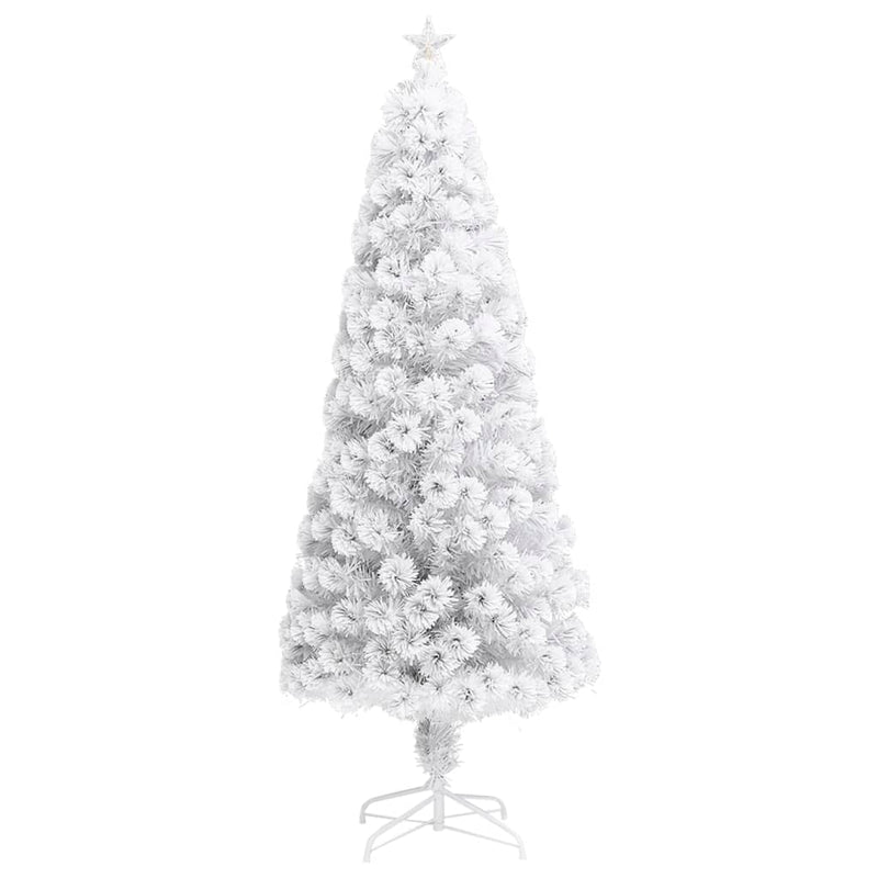 Load image into Gallery viewer, Vidaxl kunstkerstboom met verlichting 240 cm glasvezel wit