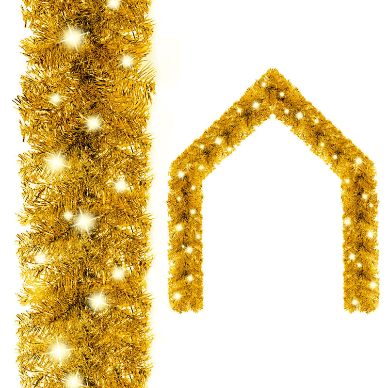 Load image into Gallery viewer, Vidaxl kerstslinger met led-lampjes 5 m goudkleurig