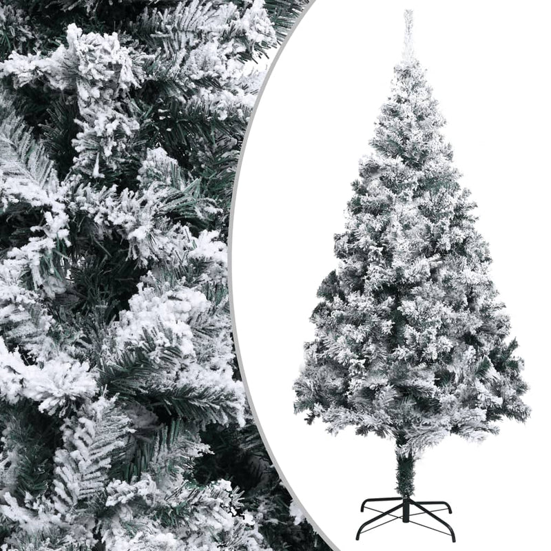 Load image into Gallery viewer, VidaXL Kunstkerstboom met sneeuwvlokken 300 cm PVC groen