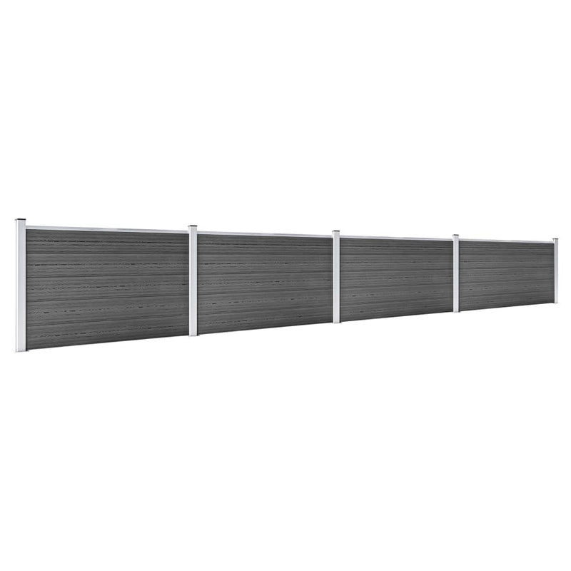 Load image into Gallery viewer, VidaXL Schuttingpanelenset 699x105 cm HKC zwart