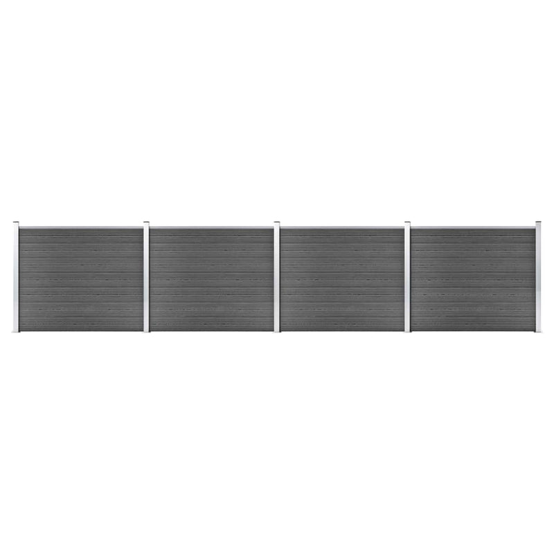 Load image into Gallery viewer, VidaXL Schuttingpanelenset 699x146 cm HKC zwart