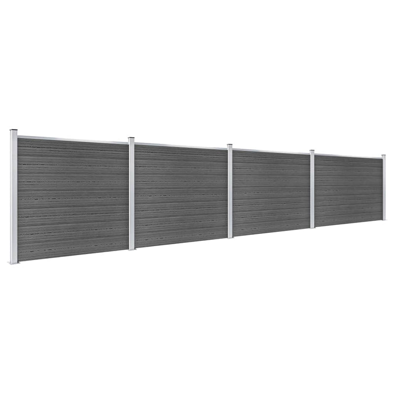 Load image into Gallery viewer, VidaXL Schuttingpanelenset 699x146 cm HKC zwart