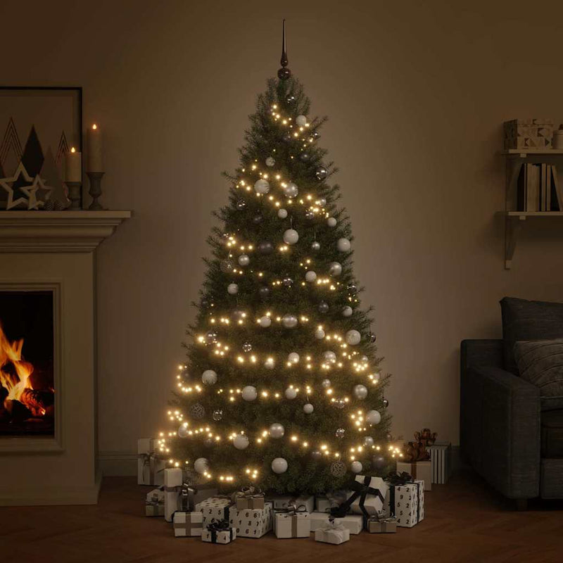 ギャラリービューアに画像をロードする, Vidaxl 120-delige kerstballenset met piek en 300 led's wit en grijs