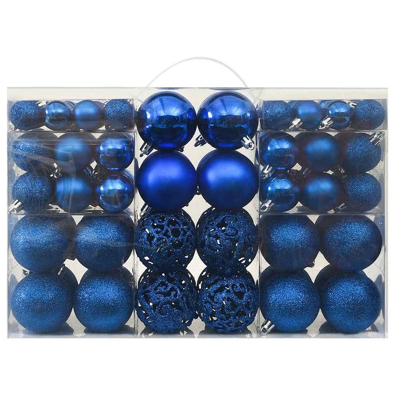 Load image into Gallery viewer, Vidaxl 100-delige kerstballenset blauw