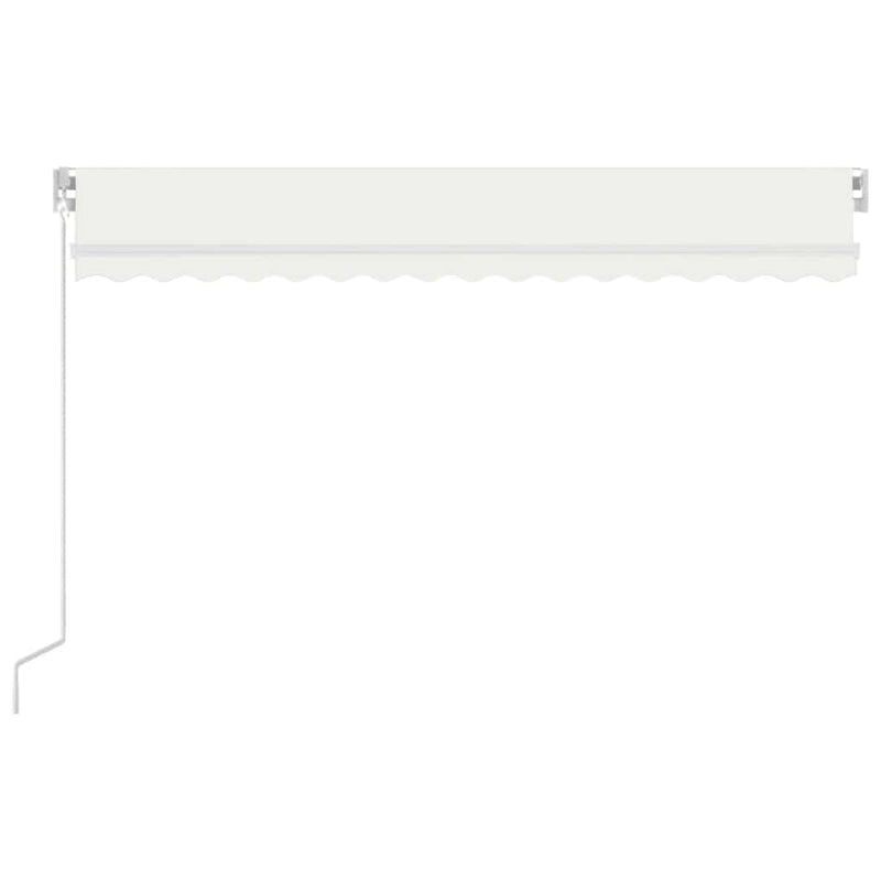 Load image into Gallery viewer, Vidaxl luifel handmatig uittrekbaar met led 400x300 cm crèmekleurig
