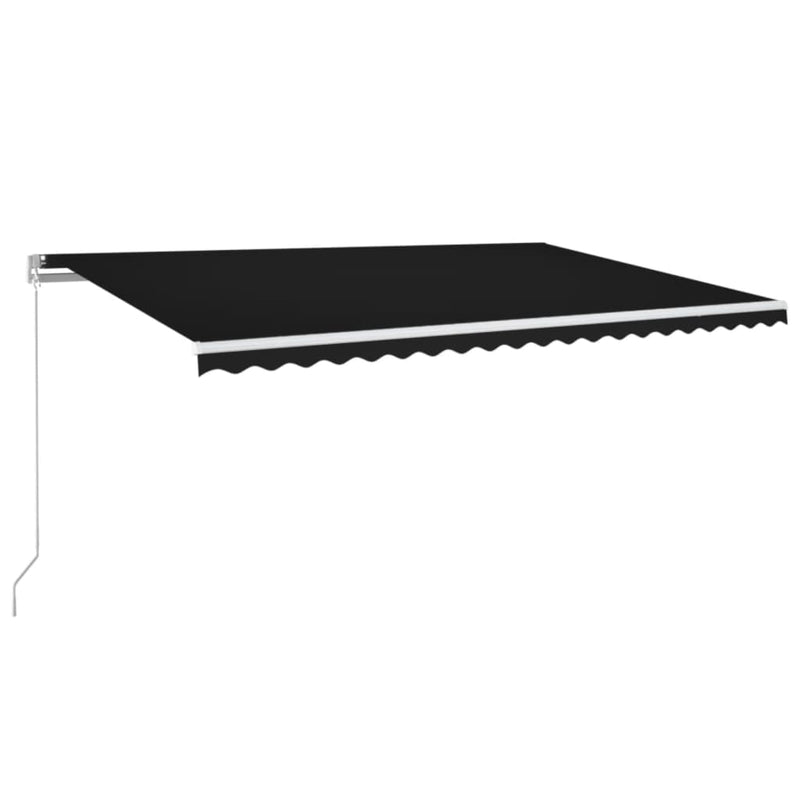 Load image into Gallery viewer, VidaXL Luifel handmatig uittrekbaar met LED 500x300 cm antracietkleur