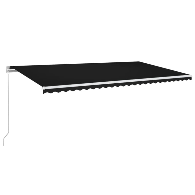 Load image into Gallery viewer, VidaXL Luifel handmatig uittrekbaar met LED 600x300 cm antracietkleur
