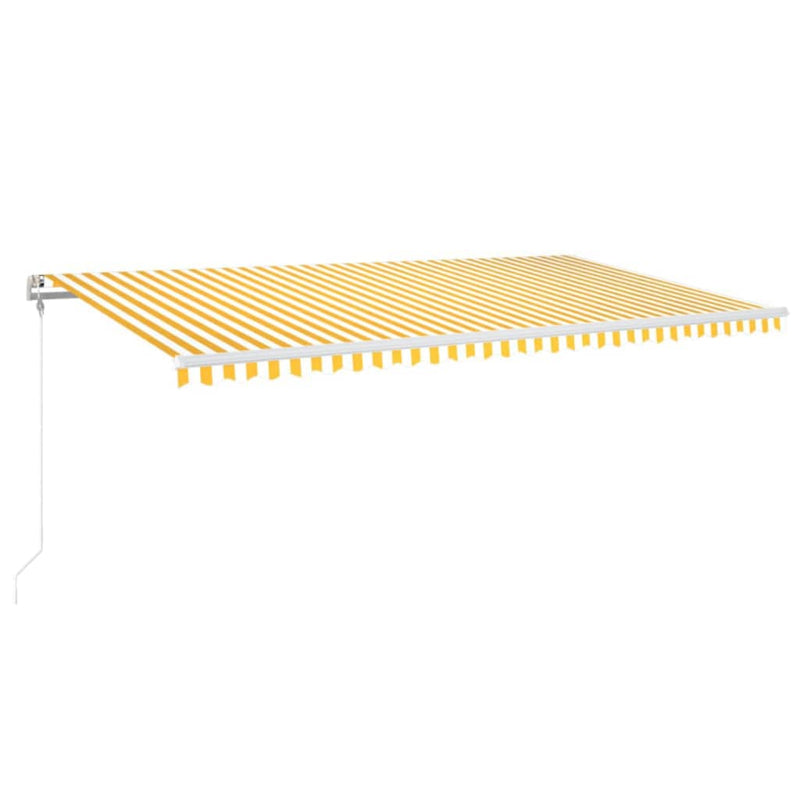 Load image into Gallery viewer, VidaXL Luifel automatisch met LED en windsensor 600x300 cm geel en wit