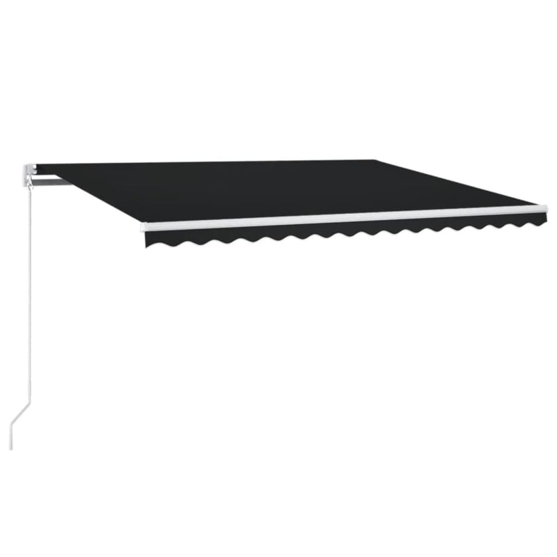 Load image into Gallery viewer, VidaXL Luifel handmatig uittrekbaar 450x350 cm antracietkleurig