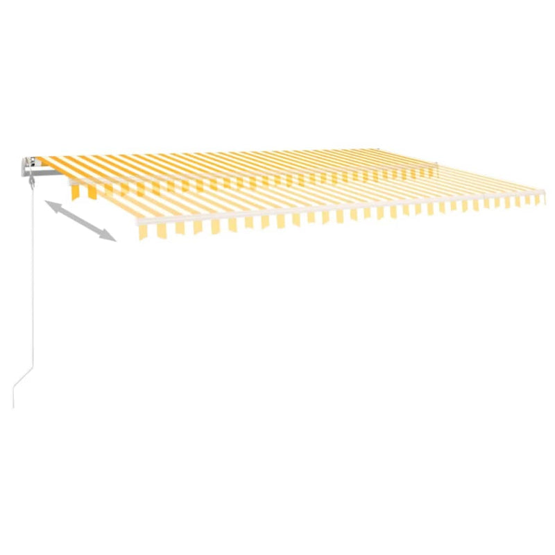 Load image into Gallery viewer, VidaXL Luifel automatisch uittrekbaar 500x350 cm geel en wit