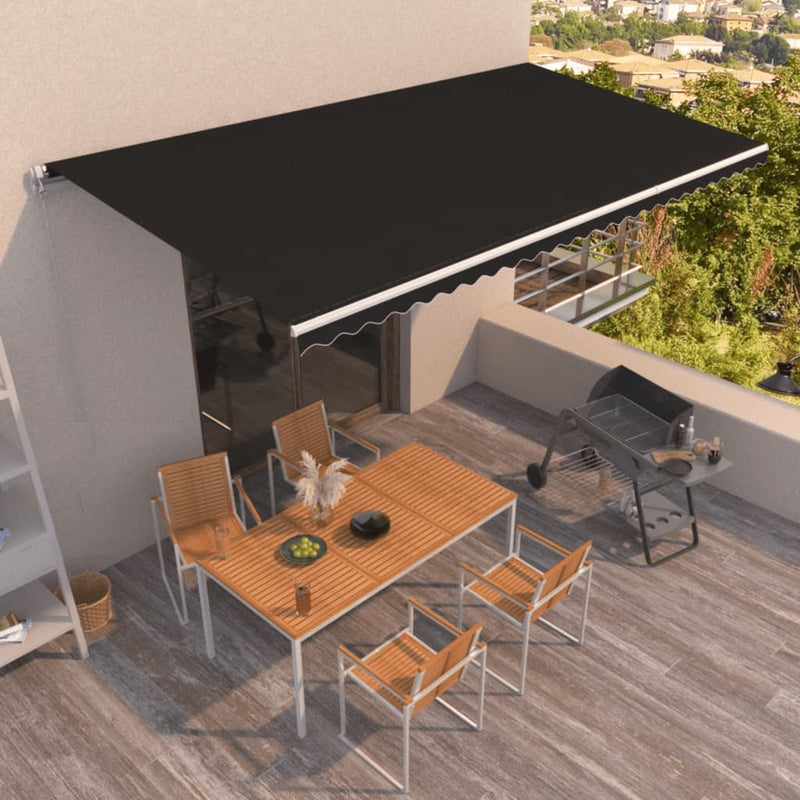 Load image into Gallery viewer, VidaXL Luifel handmatig uittrekbaar 600x350 cm antracietkleurig