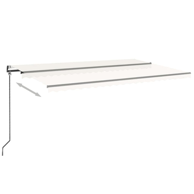 Load image into Gallery viewer, VidaXL Luifel automatisch met LED en windsensor 500x350 cm crèmekleur