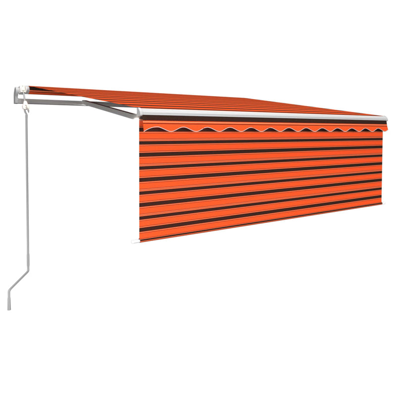 Load image into Gallery viewer, VidaXL Luifel automatisch uittrekbaar rolgordijn 4x3 m oranje bruin