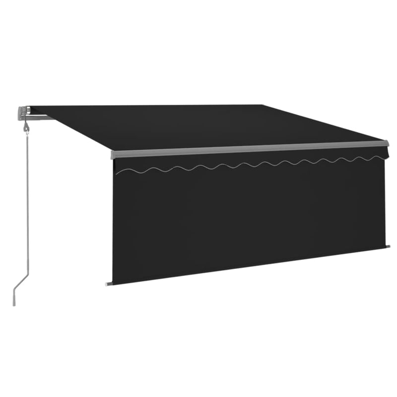 Load image into Gallery viewer, VidaXL Luifel met rolgordijn, LED en windsensor 3,5x2,5 m antraciet