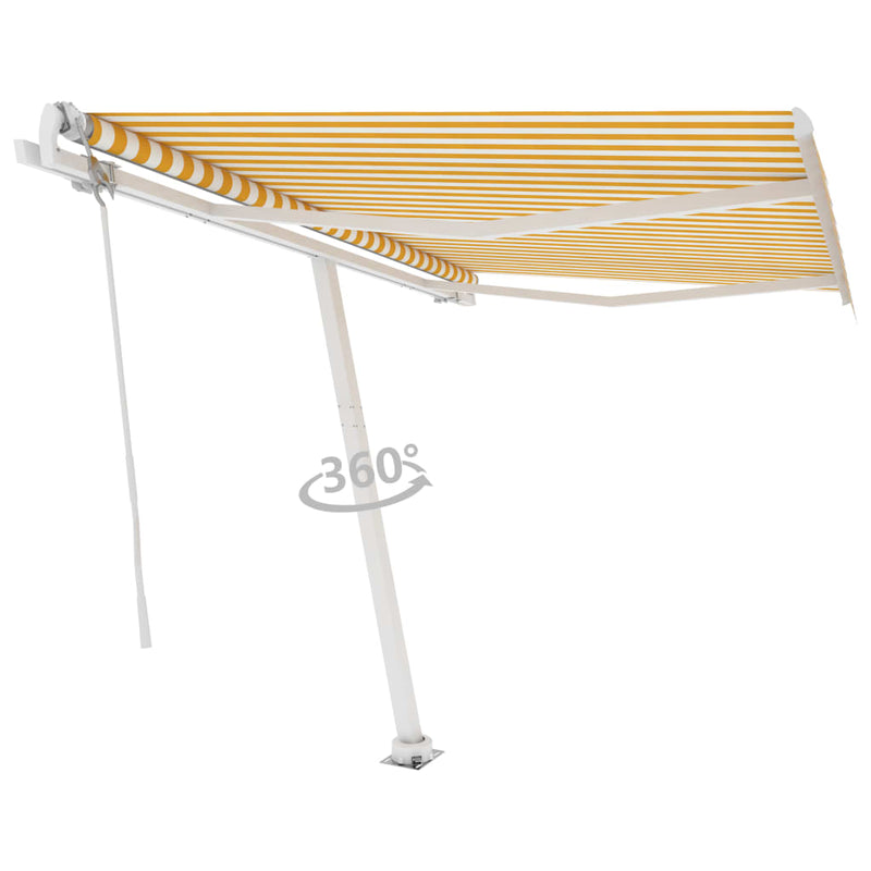 Load image into Gallery viewer, VidaXL Luifel vrijstaand automatisch 300x250 cm geel en wit