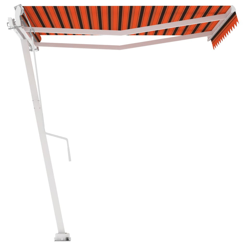 Load image into Gallery viewer, VidaXL Luifel vrijstaand handmatig uittrekbaar 350x250 cm oranje bruin
