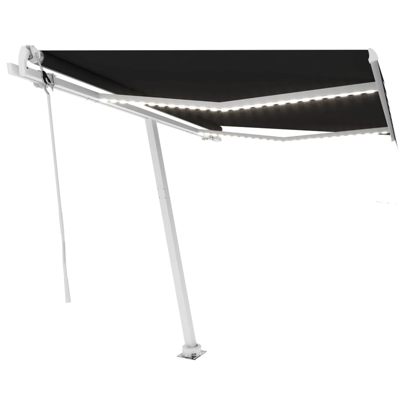 Load image into Gallery viewer, VidaXL Luifel automatisch met LED en windsensor 350x250 cm antraciet
