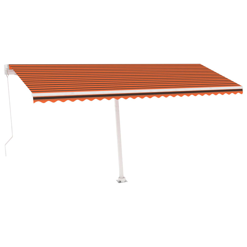Load image into Gallery viewer, VidaXL Luifel vrijstaand handmatig uittrekbaar 500x300 cm oranje bruin