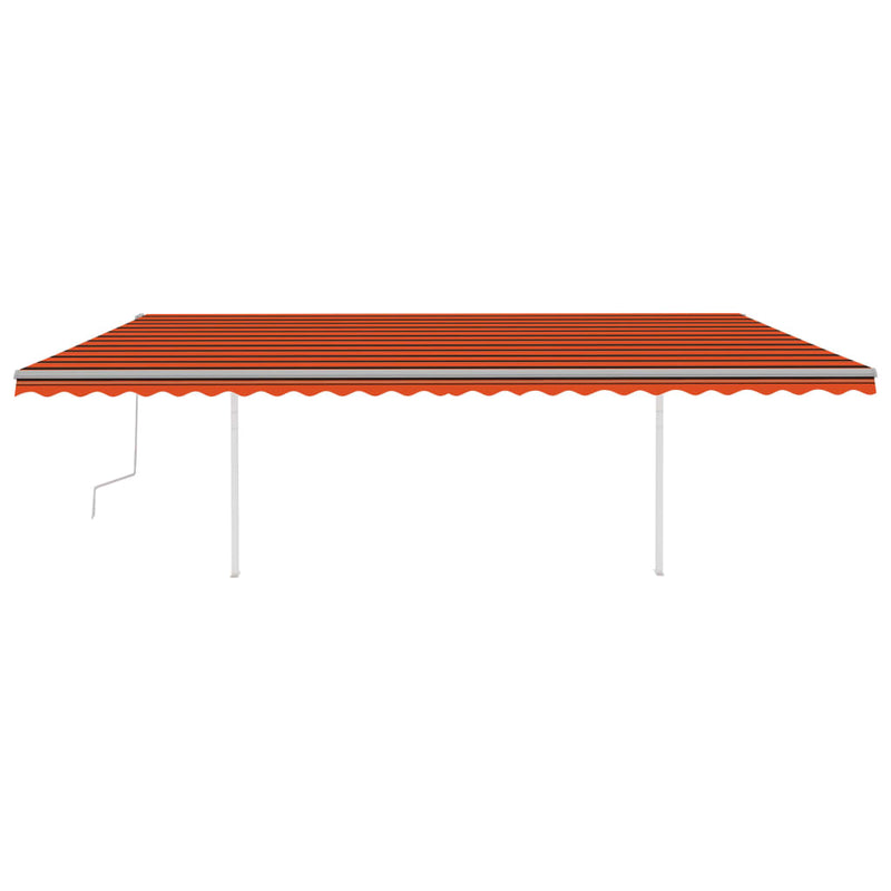 Load image into Gallery viewer, VidaXL Luifel handmatig uittrekbaar met palen 6x3 m oranje en bruin