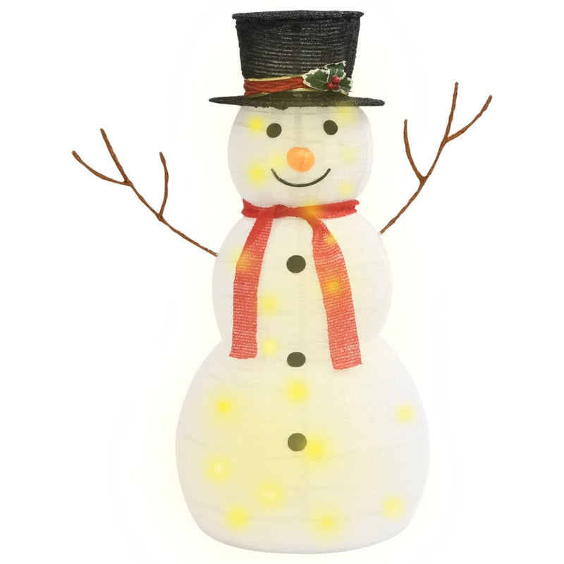Cargue la imagen en el visor de la galería, Vidaxl decoratieve sneeuwpop led 90 cm luxe stof