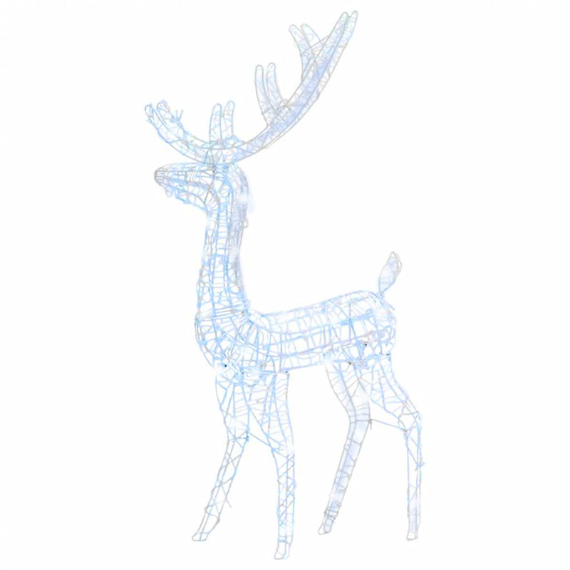 Load image into Gallery viewer, Vidaxl kerstversiering rendier 140 led's koudwit 120 cm acryl