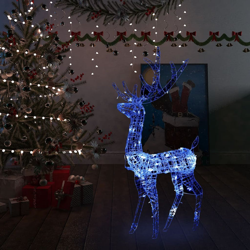 Load image into Gallery viewer, Vidaxl kerstversiering rendier 140 led's 120 cm acryl blauw