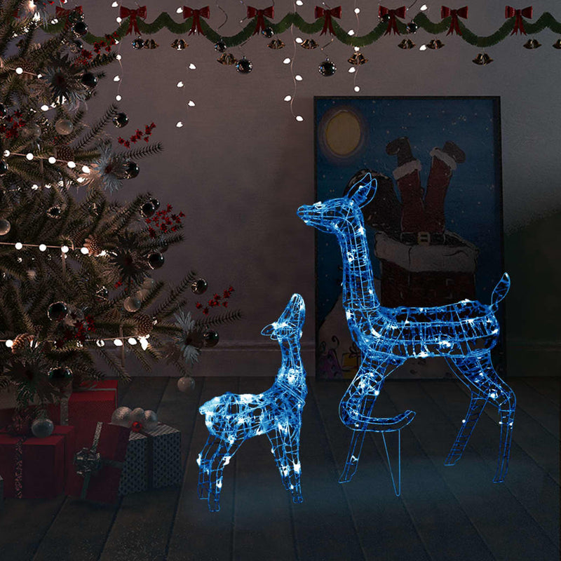 Load image into Gallery viewer, Vidaxl kerstversiering rendierfamilie 160 led's blauw acryl
