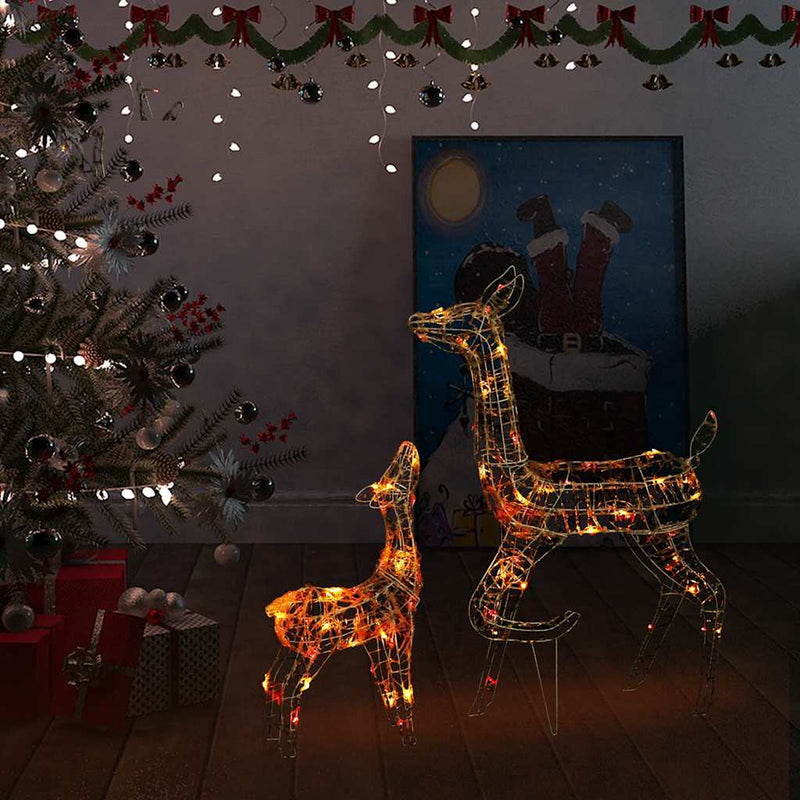 Load image into Gallery viewer, Vidaxl kerstversiering rendierfamilie 160 led meerkleurig acryl