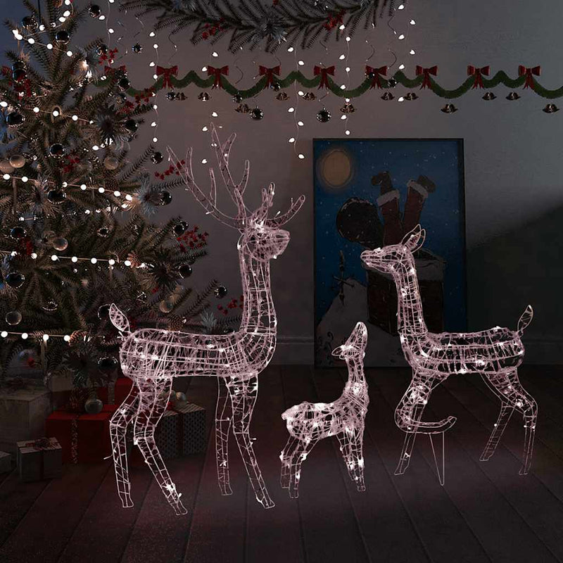 Load image into Gallery viewer, Vidaxl kerstversiering rendierfamilie 300 led's warmwit acryl