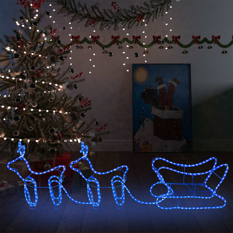 Load image into Gallery viewer, Vidaxl buitenkerstversiering rendier en slee 576 led's