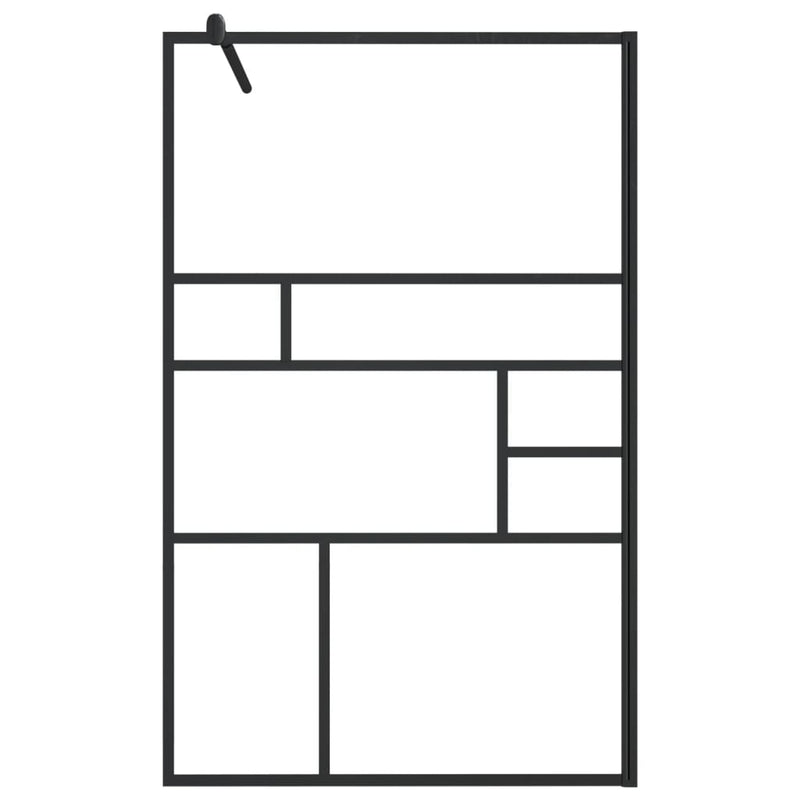 Load image into Gallery viewer, Vidaxl inloopdouchewand 100x195 cm esg-glas transparant en zwart
