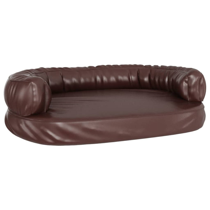 Load image into Gallery viewer, Vidaxl hondenmand met ergonomisch schuim 75x53 cm kunstleer bruin