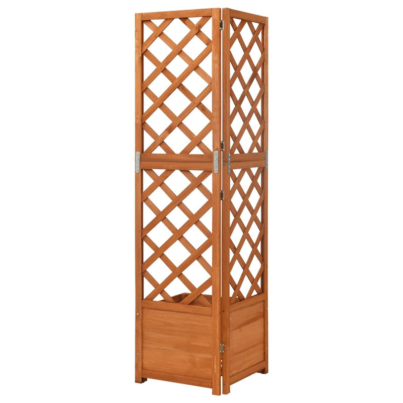 Load image into Gallery viewer, Vidaxl latwerkplantenbak hoekmodel 40x40x150 cm massief vurenhout