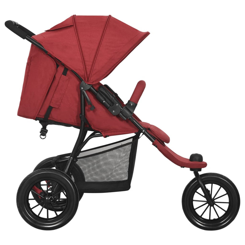 Load image into Gallery viewer, Vidaxl kinderwagen staal rood