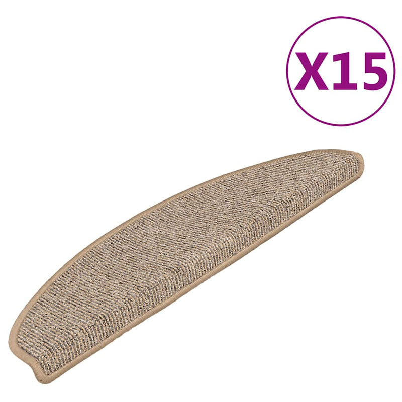 Load image into Gallery viewer, Vidaxl trapmatten 15 st 65x21x4 cm bruin halfrond groot