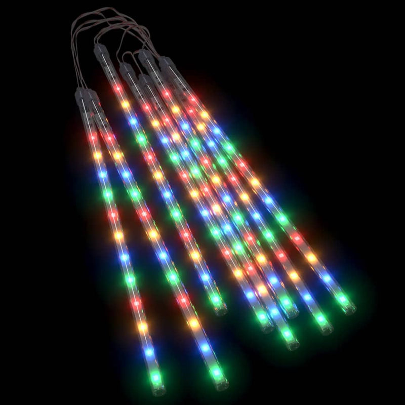 Load image into Gallery viewer, Vidaxl meteoorlichten 8 st 192 led's binnen buiten 30 cm meerkleurig