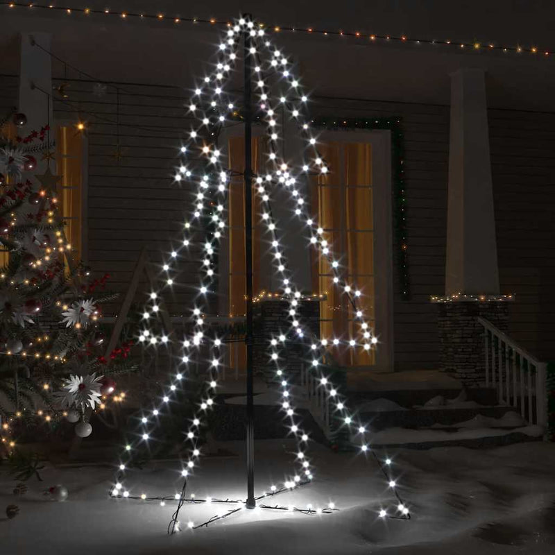 Load image into Gallery viewer, Vidaxl kegelkerstboom 200 led's binnen en buiten 98x150 cm