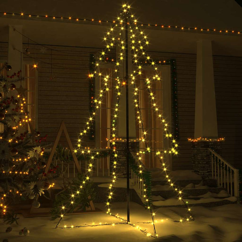 Load image into Gallery viewer, Vidaxl kegelkerstboom 240 led's binnen en buiten 118x150 cm
