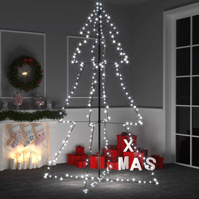 Load image into Gallery viewer, Vidaxl kegelkerstboom 240 led's binnen en buiten 118x150 cm