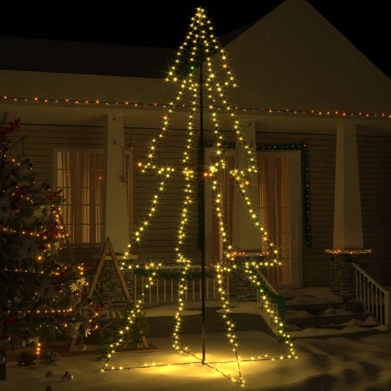 Laden Sie das Bild in Galerie -Viewer, Vidaxl kegelkerstboom 360 led's binnen en buiten 143x250 cm