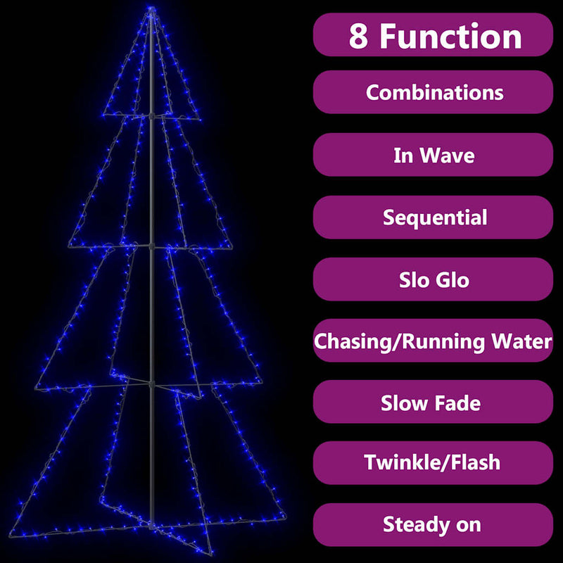 Load image into Gallery viewer, Vidaxl kegelkerstboom 360 led's binnen en buiten 143x250 cm