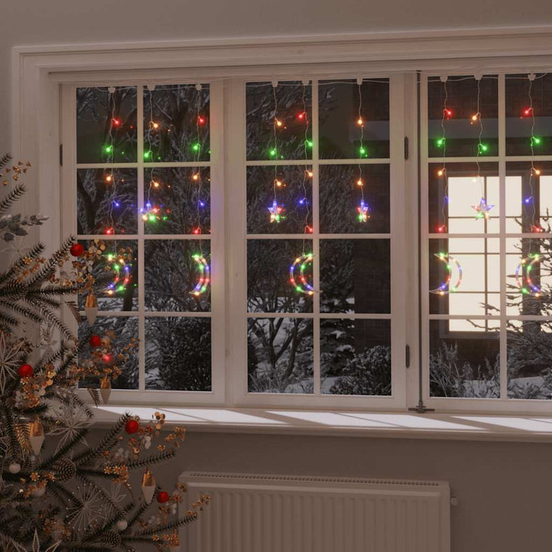 Load image into Gallery viewer, Vidaxl lichtslinger ster en maan 138 led's meerkleurig