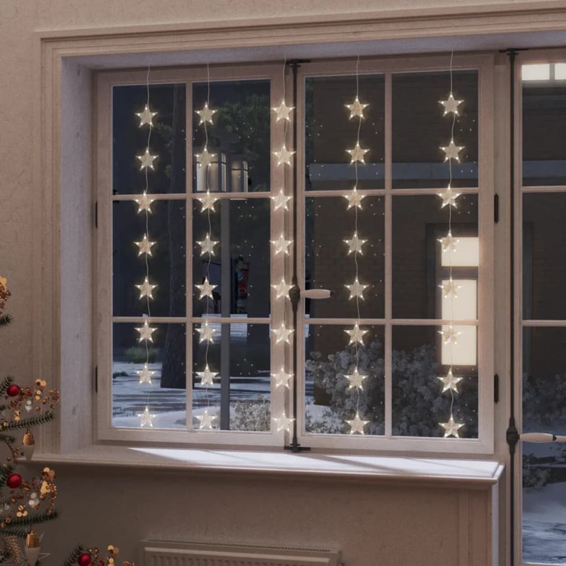 Load image into Gallery viewer, Vidaxl lichtsnoergordijn sterren met 200 led's en 8 functies warmwit