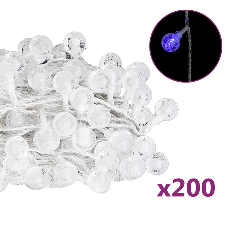 Afbeelding laden in galerijviewer, VidaXL Lichtsnoer met 200 LED's 8 functies blauw 20 m