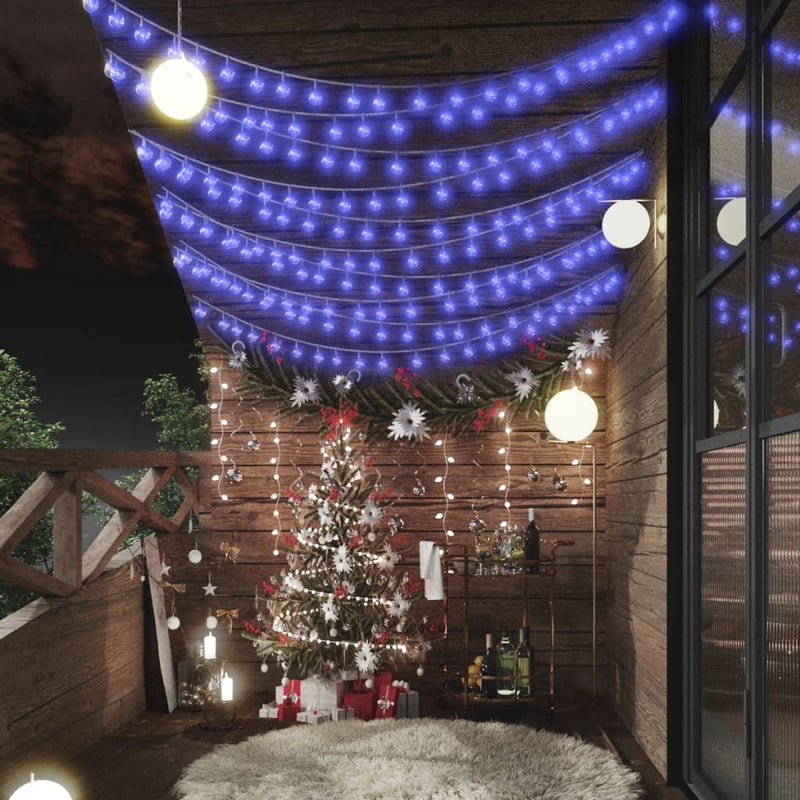 Afbeelding laden in galerijviewer, VidaXL Lichtsnoer met 200 LED's 8 functies blauw 20 m
