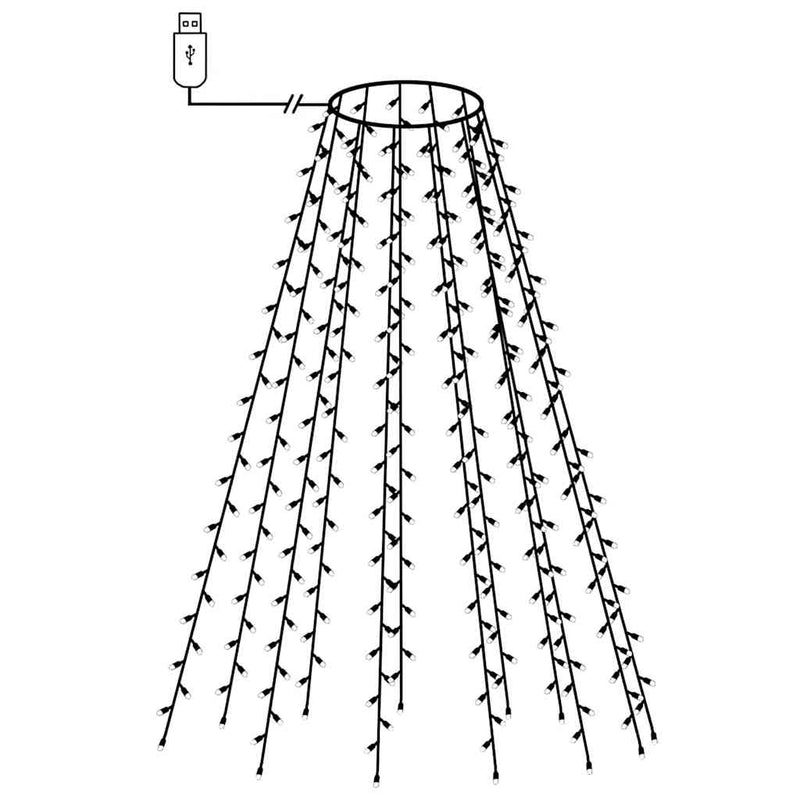 Load image into Gallery viewer, Vidaxl kerstboomverlichting met 210 led's koudwit net 210 cm