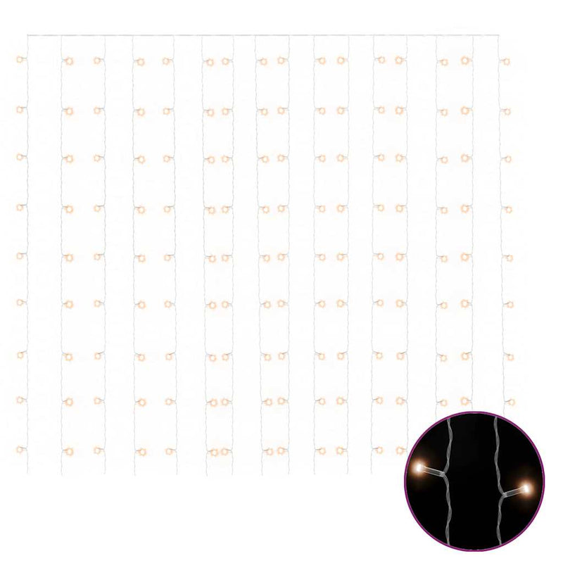 Afbeelding laden in galerijviewer, Vidaxl lichtsnoergordijn met 300 led's en 8 functies 3x3 m warmwit
