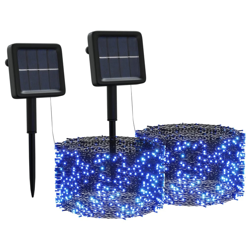 Load image into Gallery viewer, Vidaxl lichtsnoeren 2 st met 2x200 led's solar binnen buiten blauw